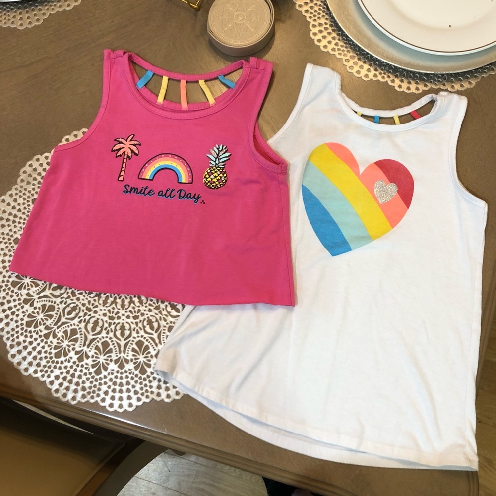 Wonder Nation Set of 2 Girls Shirt Tank Tops